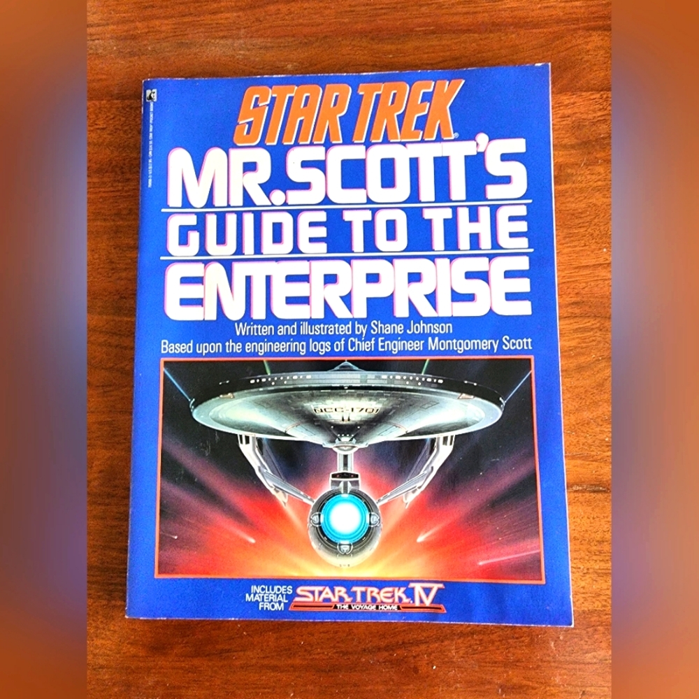 Star Trek Mr. Scott's Guide to the Enterprise Book 1987 copyright